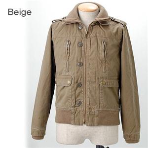 WOOLRICH ピグメントキャンバスW衿中綿ミリタリーJKT 2W5-8102 95ベージュ L