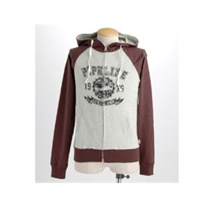 PIPELINE　ラグランＦ/Ｚパーカー　217-9005 ブラウン Lサイズ