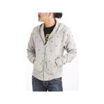 PIPELINE　カモメ総柄pt　F/Zパーカー　217-9208 杢グレー Lサイズ