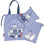 ムーミン巾着3点セット　ブルー