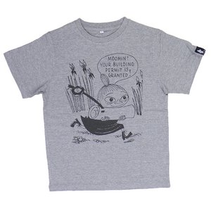 ムーミンＴシャツ　走るミイ　グレーＳ