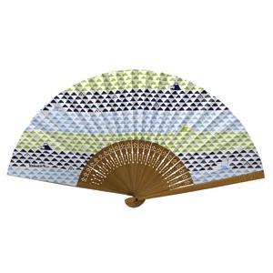 komon＋　和紙扇子70型25間【3本セット】うろこ富士