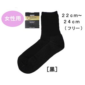 カプロン ソックス 女性用 24cm (フリー・黒) 3足セット