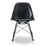 チャールズ&レイ・イームズデザイン FRPサイドシェルチェア(ロッカーベース/ブラック×ブラック・ウォールナット)