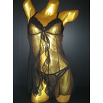 CSLベビードール＆ショーツ M60858 BK Mサイズ