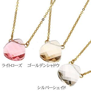 スワロフスキー大粒マロンネックレス 2065 シルバーシェイド