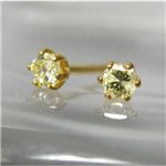 幸福を呼ぶイエローダイヤモンドピアス 0.1ct