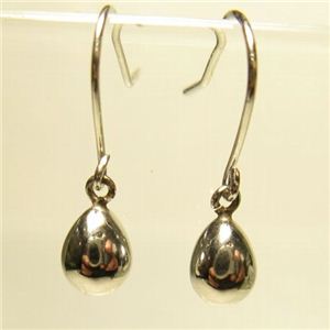 K10プックリスタッド＆スイングピアス K10ホワイトゴールド タマゴスイング