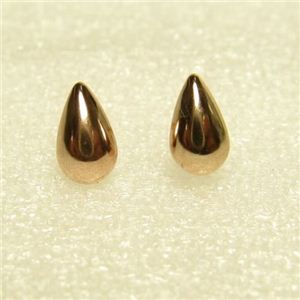 K10プックリスタッド＆スイングピアス K10ピンクゴールド 雫直結