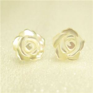 K14バラジュエルピアス 白蝶貝