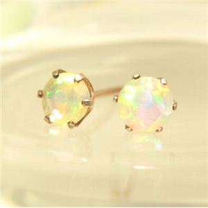 レアカットオパール K10ピアス