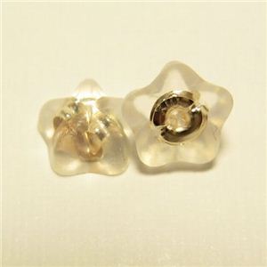 K10ハート＆星ダブルロックキャッチ 星 K10イエローゴールド【2個セット】