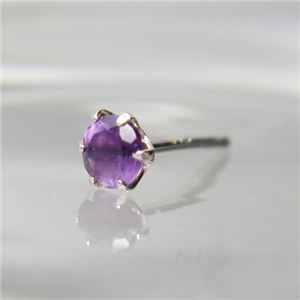 プラチナ誕生石ジュエルピアス アメジスト