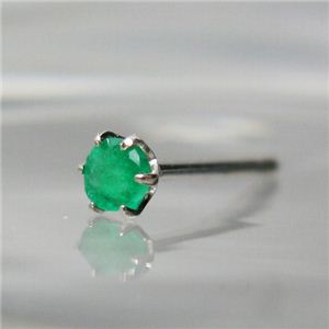 プラチナ誕生石ジュエルピアス エメラルド