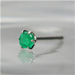 プラチナ誕生石ジュエルピアス エメラルド