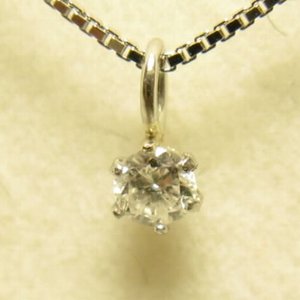 プラチナ Iクラスダイヤペンダント0.05ct （K10WGチェーン）
