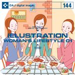 写真素材 DAJ144 ILLUSTRATION  WOMAN'S LIFESTYLE 01 【イラストシリーズ〜女性のライフスタイル 01】