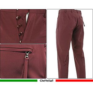PRADA プラダ パンツ UPA252 ポリエステル エンジ色 イタリアサイズ50
