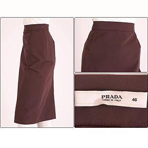 PRADA ¥×¥é¥À ¥¿¥¤¥È¥¹¥«¡¼¥È 81163 ¥Ý¥ê¥¨¥¹¥Æ¥ë ¥À¡¼¥¯¥Ñ¡¼¥×¥ë ¥¤¥¿¥ê¥¢¥µ¥¤¥º44