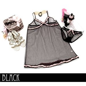 ベビードール＆ショーツセット レッド＆ブラック