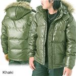 Penfield(ペンフィールド) レイヤードポケット 艶出しダウンジャケット　10216651 カーキ LL