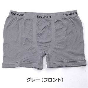 FineWalker UVカット ボクサーパンツ 4枚組(ブラック2枚・グレー2枚)