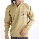 スタンドハーフジップスウェット ベージュ LLサイズ