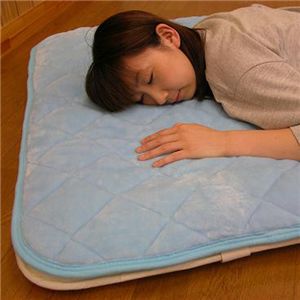 吸湿発熱敷きパット（洗濯可）　約100×205cm　 ブルーS