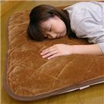 吸湿発熱敷きパット（洗濯可）　約100×205cm　ブラウンS
