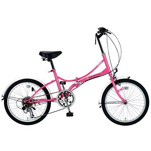 MYPALLAS(マイパラス) 折りたたみ自転車 SC-08 20インチ 6段変速ピンク(PK)