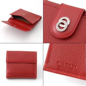 BVLGARI（ブルガリ） ドッピオトンド二折財布 25217/RED