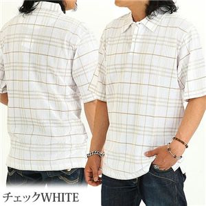 BURBERRY GOLF　メンズポロシャツ チェックWHITE MP174 #11225821 L
