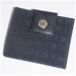 BVLGARI(uK)@#22241 Woman wallet 2 folds without zip Lettere fabric black/pigskin black/P