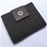 BVLGARI(uK)@#22596 W. Wallet  2 Folds Lettere chocolate/Pigskin Brown Dark/P