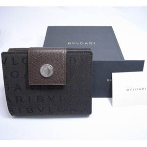 BVLGARI(�u���K��)�@#22596 W. Wallet  2 Folds Lettere chocolate/Pigskin Brown Dark/P