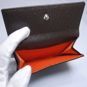 BVLGARI(ブルガリ)　#22596 W. Wallet  2 Folds Lettere chocolate/Pigskin Brown Dark/P
