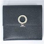 uKiBVLGARIj#23277 Woman wallet 2 folds with clip Grain leather black/P.