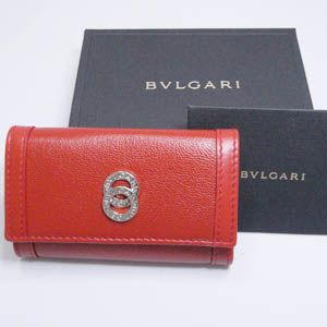 BVLGARI(ブルガリ) #25244 Keyholder small Goat leather red/calf leather red/P