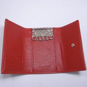BVLGARI(ブルガリ) #25244 Keyholder small Goat leather red/calf leather red/P
