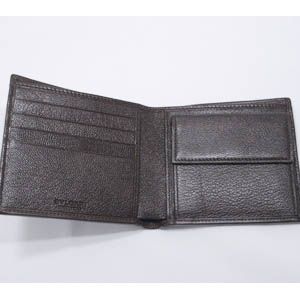 BVLGARI(�֥륬��)��#25296 Man wallet italian with bills separation Goat leather dark brown/calf leather dark brown