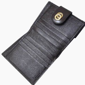 BVLGARI(�u���K��)�@#25216 Woman wallet 2 folds Goat leather dark brown/calf leather dark brown/G