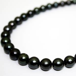 【鑑別付】タヒチ産真珠 T-1 8〜10mm ネックレス（ケース付）