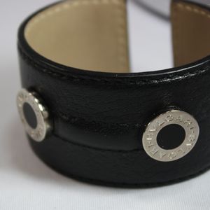BVLGARI/uK # 23518 Cuff bracelet Large Twist deer black /P.