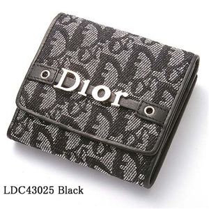 Christian Dior（クリスチャンディオール） Wホック財布 LDC43025　ブラック