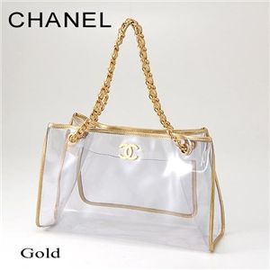 CHANEL（シャネル）　シースルーバッグ A34685 ゴールド