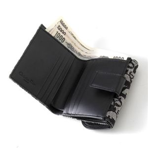 Christian Dior　トロッター　ダブルホック財布　SLO43025 N0・Black×Oro