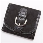 COACH(コーチ) ダブルホック財布 42057・小シグネチャー Black