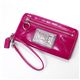 COACH(コーチ) POPPY ラウンドジップジップパテント長財布 SV/MJ-Magenta