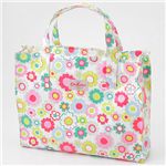 Cath Kidston(キャスキッドソン) オイルクロスキャリーオールバッグ 253826・Electric Flowers White