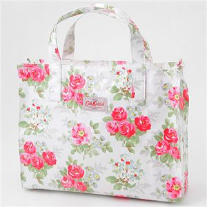 Cath Kidston(キャスキッドソン) オイルクロスキャリーオールバッグ 253864・Regal Rose White